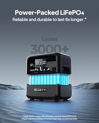 BLUETTI AC70 Solar Generator with Charger 1 (Ships Separately), 768Wh LFP Backup, 560W Alternator, DC-DC Charger for Portable Power Station, 2H Full Charge via Car, for Road Trips, Off-grid Use