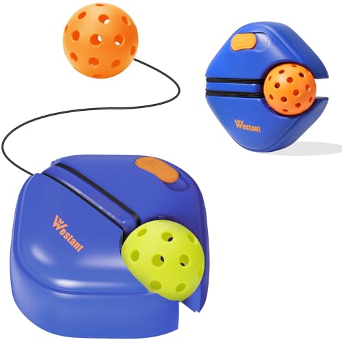 Westant Match Buddy Pickleball Trainer - Pickle Ball Practice Rebounder with 2 Balls, Pickleball Training Aids for Adults, Kids, for Self Practice (Blue)
