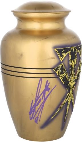 Undertaker WWE Autographed Accolades Cross Replica Urn - Autographed Wrestling Cards