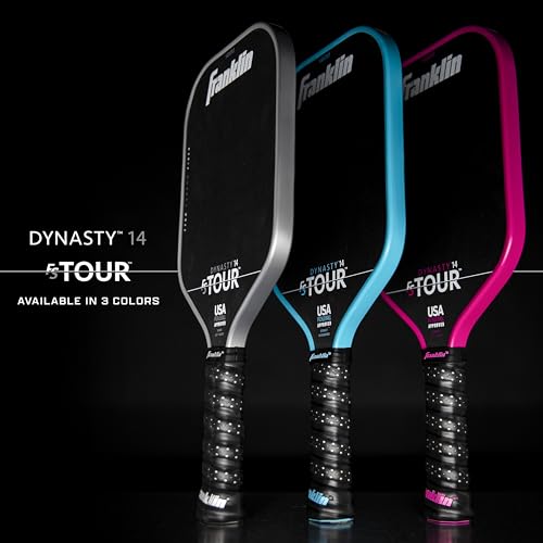 Franklin Sports Pro Pickleball Paddle Set - FS Tour Series Carbon Fiber Pickleball Paddle, Paddle Cover + Paddle Eraser - Official USA Pickleball (USAPA) Approved Paddle Set - Dynasty 14mm Core - Pink