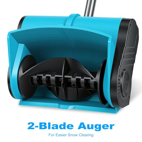 800W Electric Snow Shovel Cordless, Lightweight Foldable Snow Remover with Safety Lock, Ideal for Decks Walkway Stairs Winter Cleaning