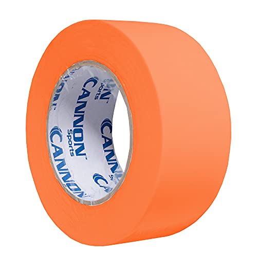 Cannon Sports Heavy Duty Vinyl Floor Marking Tape - 2 Inches x 180 Feet - Tough Floor Tape for Marking, Safety, Pickleball Court Lines - Strong Adhesion on Concrete, Wood & Vinyl Surfaces (Orange)