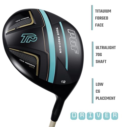 PGF Golf Gold TP Lady Complete Golf Club Package Set [17-Pieces][Flex: Ladies] [Hand: Right] [Length: Standard]