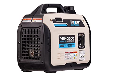 Pulsar PGD40ISCO Ultra Light Quiet 4000W Portable Gas Inverter Generator, white