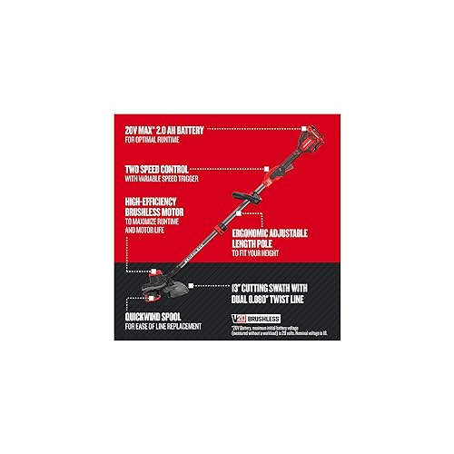 CRAFTSMAN V20 WEEDWACKER Cordless String Trimmer with QUICKWIND, 4 Ah Battery, Charger, and Spool Included (CMCST920M1), Red and Black