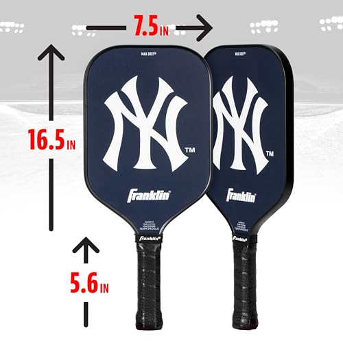 Franklin Sports MLB New York Yankees Pickleball Paddle - Official MLB Team Rackets - USAP (USAPA) Approved Premium Quality Pickleball Paddles - Authentic Team Logos + Colors