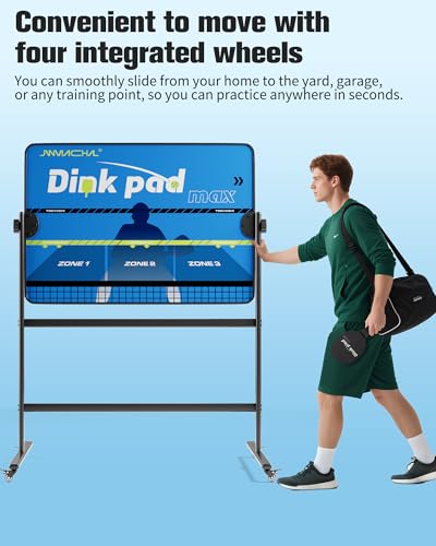 jwviachal Portable Pickleball Trainer - Solo Practice Rebounder with Adjustable Stand, Perfect for Dink Mastery