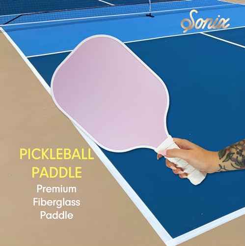 Sonix | Stylish Premium Pickleball Paddle | Fiberglass Surface, Non-Slip Cushion Grip| Single Pickle Ball Racket | Jelly Pink