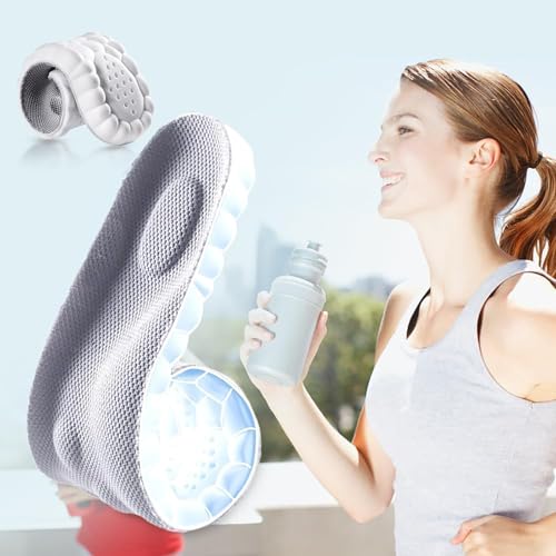 Soleflex Insoles, 4d Pickleball Insoles Inserts for Men and Women, Breathable Memory Foam Soles (3 Pairs, Men 10-11/Women 12-13)