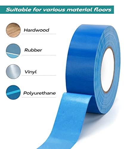 Mibhuvan Pro Pickleball Court Tape 2" x230ft- Temporary Court Lines Tape, No Residue Removable Sports Tape for Indoor/Outdoor, Quick Setup with Blue Tape