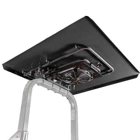 Zero-Turn Mower Canopy with Cooling Fan & LED Lights – Stay Cool & Protected While You Mow – Fits Most Zero-Turn Mowers (Black)