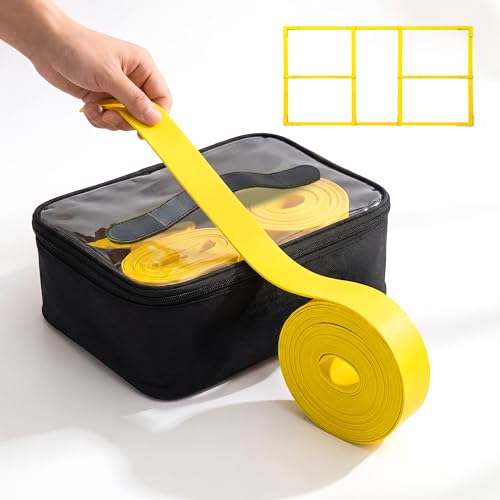 Jisucute Magnetic Portable Pickle Court Marking Kit, Temporary Pickleball Court Lines, Pickleball Court Lines System in Standard Court Dimensions, No Measuring Needed, Net Not Included