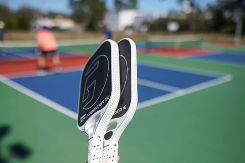 Gamma Airbender Carbon Fiber Pickleball Paddle with Customizable Handle Weight System and Aerodynamic Open Throat with Shock Absorbing Gel Insert