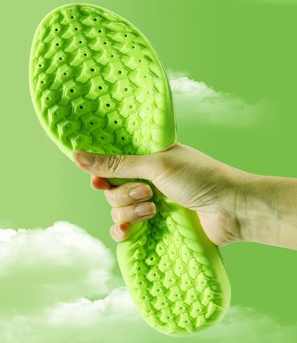 Sneaker Insoles Replacement,Comfortable Sports Shoe Inserts for Men Women Kids,for Shock Absorption and Relieve Foot Pain, Plantar Fasciitis (Beige, Women US 9.5-10 Men 8.5-9)