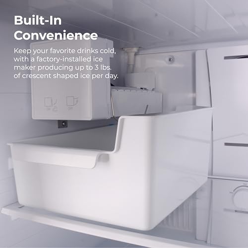 Kenmore 30 in. 18.1 cu. ft. Capacity Refrigerator/Freezer with Adjustable Glass Shelving, Humidity Control Crispers, Ice Maker, ENERGY STAR Certified, Fingerprint Resistant Stainless Steel