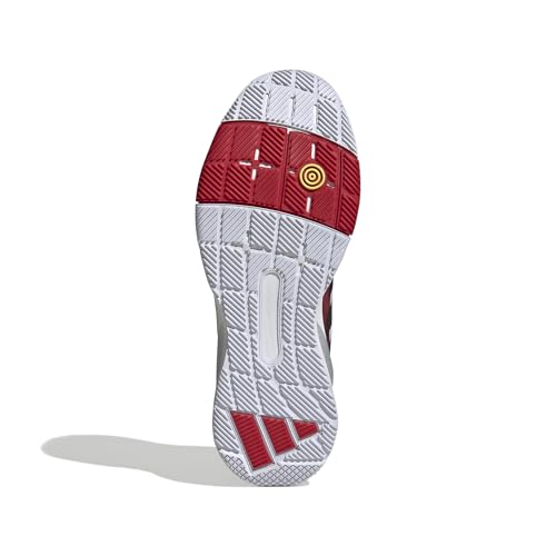 Adidas Mens Crazyquick Lightstrike Padel Tennis, White/Black/Lucid Red, 9.5