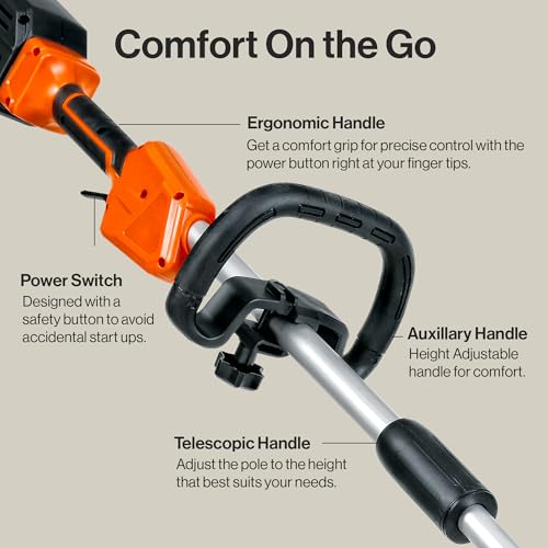 SuperHandy Electric Snow Thrower Adjustable Angle 17" Clearing Width 5.7" Intake Height 23' ft Throw Curved Serrated Blade 48V-2Ah Battery Portable Wheels Easy Maneuver Safety Switches Comfort Handle