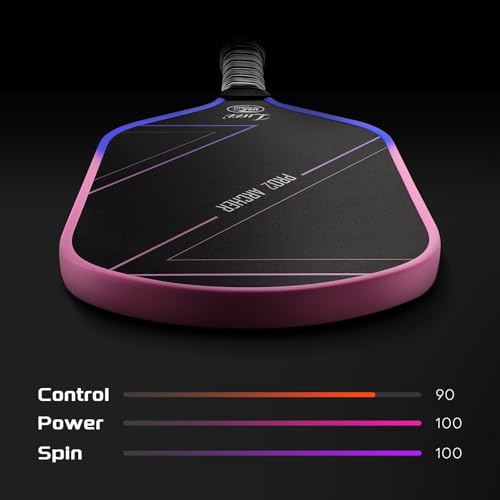 LUZZ Pickleball Paddles, T700 Carbon Fiber Professional Pickleball Paddle Pro2 Intermediate Pickle Ball Rackets(16mm) Exceptional Spin and Power Thermoformed Pro for Professional Players Archer JB
