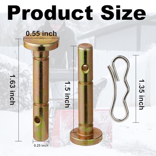 Potiarey Shear Pins and Cotter Pins Fit for MTD Snowblower - Shear Pins 30pcs and Cotter Pins 30pcs Compatible for Cub Cad et Troy Bilt Craftsman 24" 26" Snow Thrower, Replace 738-04124A 714-04040