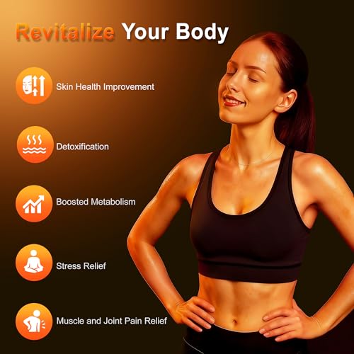 HyberVital Sauna Box, Portable Sauna for Home, Large Sauna Tent with 3.0L Steamer for Full Body SPA, Easy Assembly Quick Heat-Up Sauna Experience