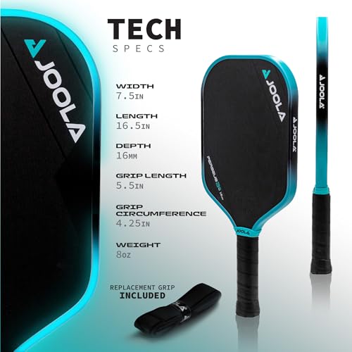 JOOLA Ben Johns Perseus 3S 16mm Pickleball Paddle w/Propulsion Core - Charged Carbon Surface Technology. UPA Approved - Elongated Body Shape w/Large Sweet Spot. NFC Chip Enabeled & UPA-A Certified.