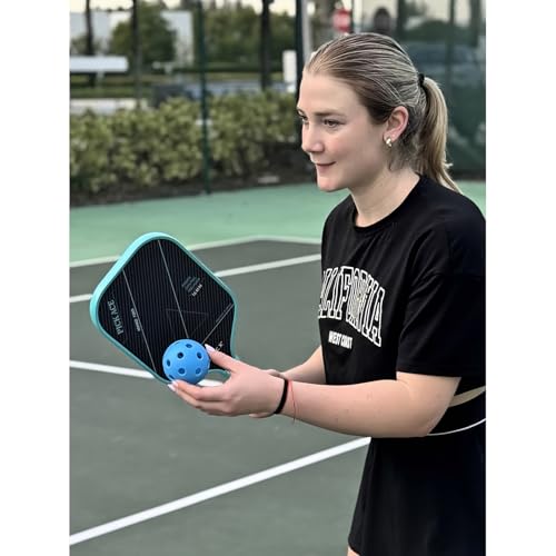 SVICX Pickleball Paddle,Professional Carbon Fiber Pickleball Paddles-Aramid Fiber Surface,Superior Control,Strong Power and Forceful Spin,USAPA Approved (Aramid+Carbon Fiber (Teal Green))