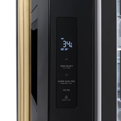 Z Line Kitchen and Bath ZLINE Autograph 36 in. Black Stainless Standard Refrigerator w/Bronze Handles (RSMZ-W-36-BS-CB)