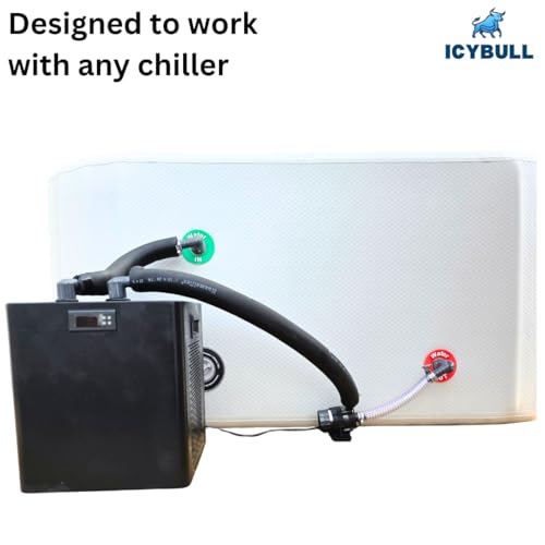 ICYBULL 720GPH Water Pump for Cold Plunge, Quiet In-Line Pump for Chiller System with Speed Controller, Boost Cool and River Mode, 3/4-Inch Barbed Connections. 100% Magnetic Drive.