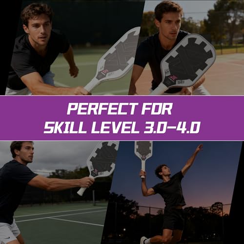 Axemdeyno Pickleball Racket, Carbon Fiber Pickleball Paddle, with a 16mm Power Polymer Honeycomb, Upgraded Pickle Ball Paddle Designed for Unmatched Power