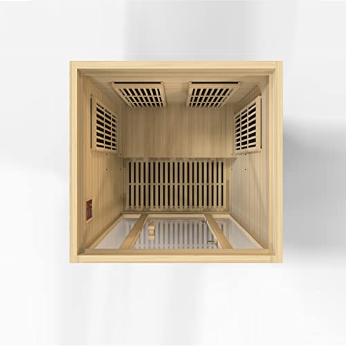 Maxxus Saunas Seattle 2-Person Low EMF (Under 8 MG) FAR Infrared Sauna, Curb Side Delivery 2024 Model MX-J206-01