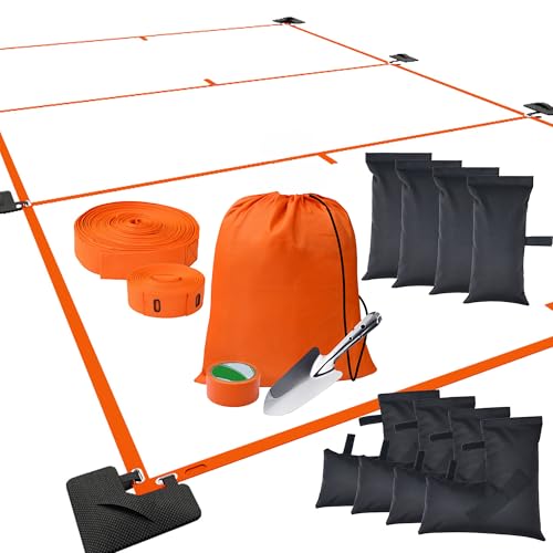 SportzPals Portable Pickleball Court Lines for Outdoor & Indoor, No Measurement Required Pickleball Court Marker Kit, Easy Setup & Durable Design