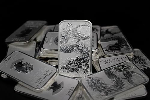 2018 - Present (Random Year) P 1 oz Silver Bar Australia Perth Mint Dragon Series Rectangular Coin Brilliant Uncirculated with Certificate of Authenticity $1 Seller BU
