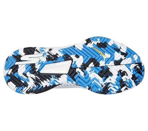Skechers Women's Viper Court Pro Pickleball Sneaker, White/Blue, 8.5