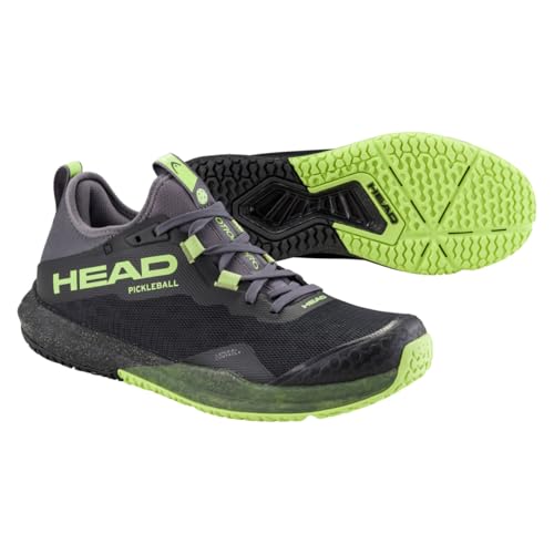 HEAD Motion Pro Men's Pickleball Shoes, Black/Lime, 10.0