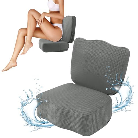 MABOZOO Hot Tub Booster Seat for Adults, Weighted Booster Seat 3D Air Mesh Hot Tub Cushion Quick Dry Hot Tub Accessories Indoor Outdoor (Gray)