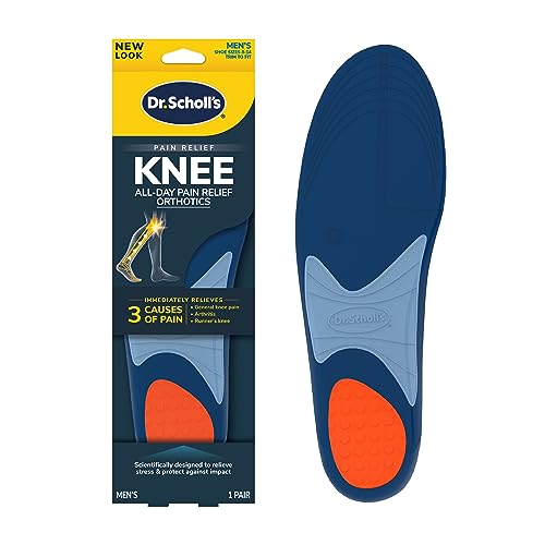 Dr. Scholl's Knee All-Day Pain Relief Orthotics - Insoles for Immediate and All-Day Knee Pain Relief Including Pain from Osteoarthritis and Runner’s Knee, Size 8-14, 1 Pair, Trim to Fit Inserts
