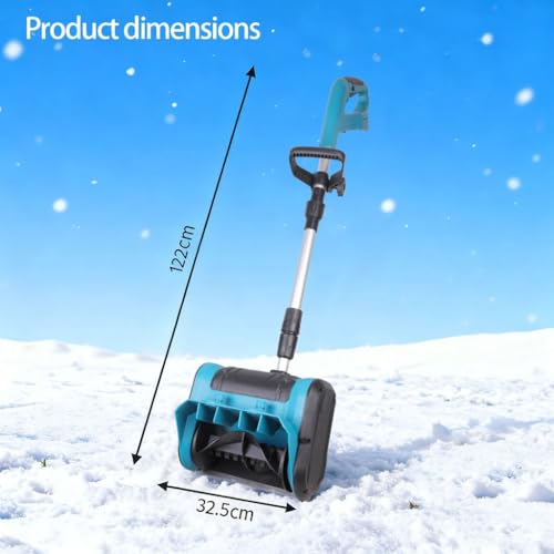 Cordless Electric Shovel 11″ Clearing Width 1000W Motor Portable Lightweight Engineered with Ergonomic Handles and Push Button Controls Fast Ice & Snow Removal for Deck Patio Driveway