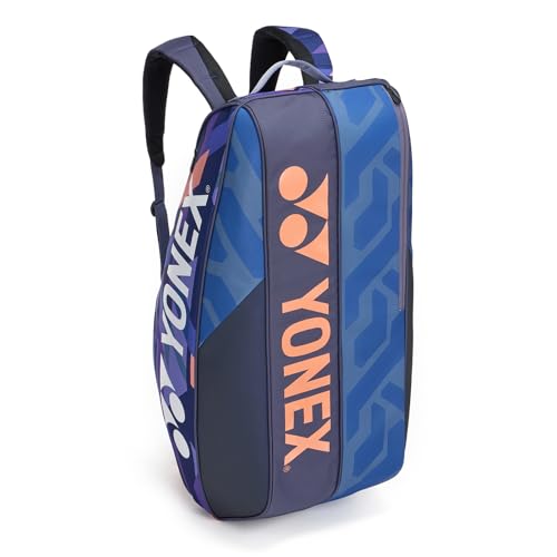Yonex Pro Racquet Bag 6, Multi-Compartment 6-Racket Tennis Gear Travel Pack, Backpack Carry Straps/Grab Handle, Midnight Navy