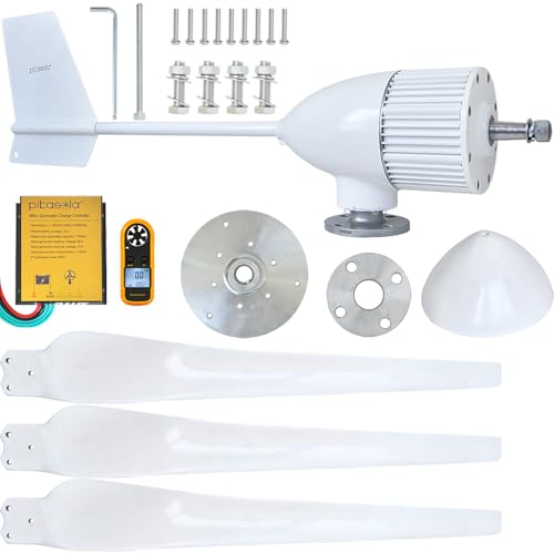 Pikasola 1000W Wind Turbine Generator，24V Wind Generator Kit with Charge Controller, Wind Power Generator for Marine, RV, Home, Windmill Generator Suit for Hybrid Solar Wind System