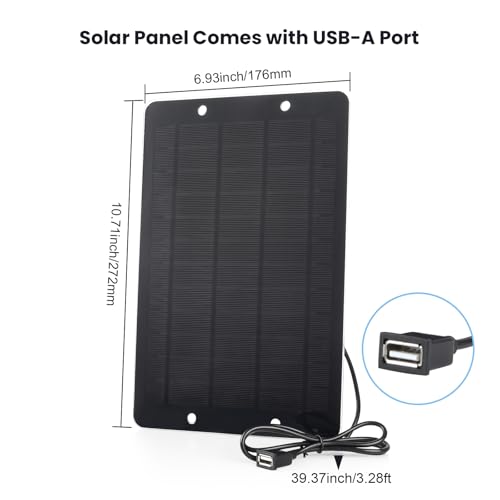 Soshine Mini Solar Panel - USB Solar Panel Charger 5v 6w with High Performance Monocrystalline USB A Connector for Camera,Water Pump,Small Fan,Bicycle,Power Bank,Camping Lanterns