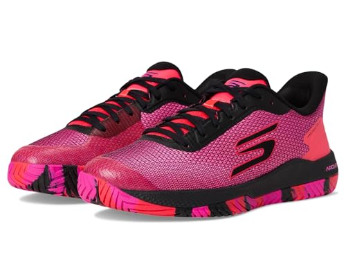 Skechers Men's Pickleball Viper Court Pro 2.0 Sneaker, Black/Hot Pink, 13 Medium