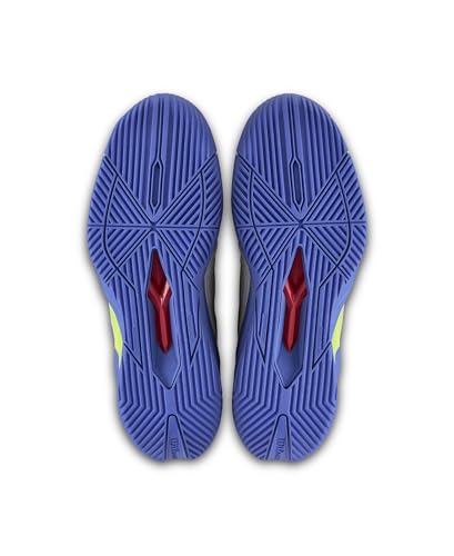 WILSON Rush Pro 4.5 Men's Tennis Shoe - White/Amparo Blue/Safety Yellow, Size 9.5 US