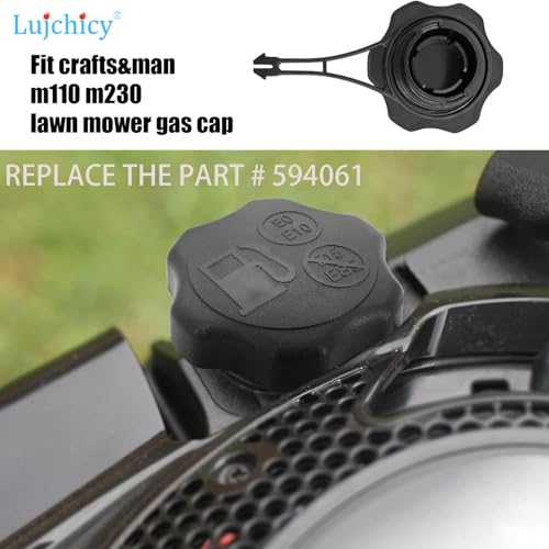 594061 Fuel Tank Cap Compatible with B & S To&ro Crafts&man Lawn Mower Gas Tank Caps Replacement (replaces 84004416, 597414) crafts-man m230 m110 gas cap