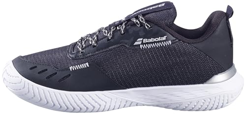 Babolat Women's SFX Evo All Court Tennis Shoes, Black/Silver (Women's US Size 9)