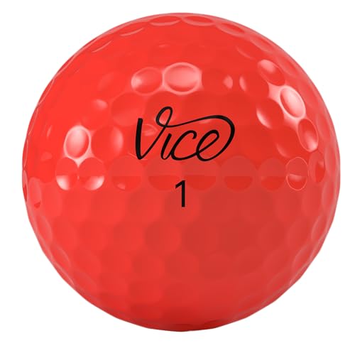 Vice Golf Pro Plus Golf Balls, Red, VICEPROPLUS
