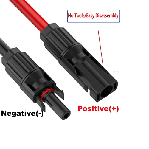 Solar ConnectorsTo DC7909, DC8020 Adapter Perfectly Solar Connector, Compatibility with Jackery Portable Power Station, Solar Panel Extension Cable, 12AWG Heavy Wire