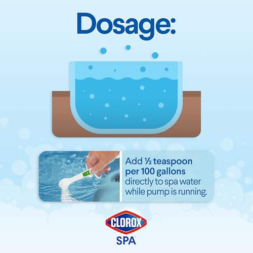 Clorox® Pool&Spa™ Spa Water All-in-One Sanitizer & Shock, Destroys Contaminants, Clears Cloudy Water, 2LB (Pack of 1)