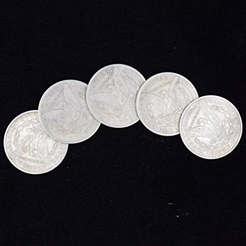 Fogilas 10 Pcs Steel Morgan Dollar (3.8cm Dia) Magic Tricks Can Be Sucked Props Accessories Used Appearing/Disappearing Coin Magie Props