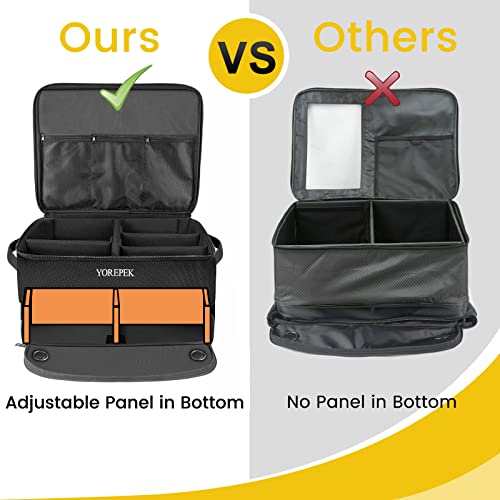 YOREPEK 2 Layer Golf Trunk Organizer, Golf Gifts for Men with Separate Ventilated Compartment for 2 Pair Shoes, Waterproof Car Trunk Locker for Balls, Tees, Clothes, Gloves, Accessories, Golfer gifts