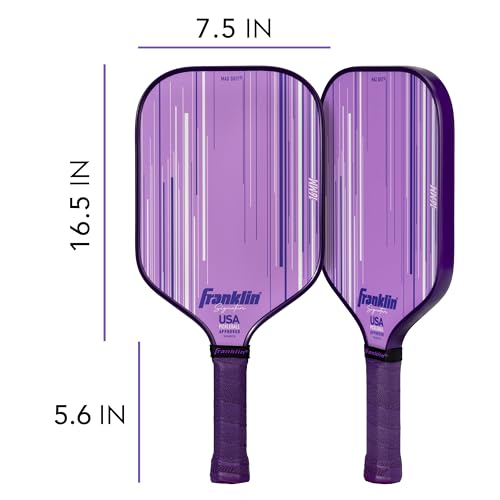 Franklin Sports Pro Pickleball Paddles - Signature Series Pro Pickleball Paddle with MaxGrit Surface - USA Pickleball (USAPA) Approved Tournament Pickleball Paddle - 16mm Polypropylene Core - Lilac